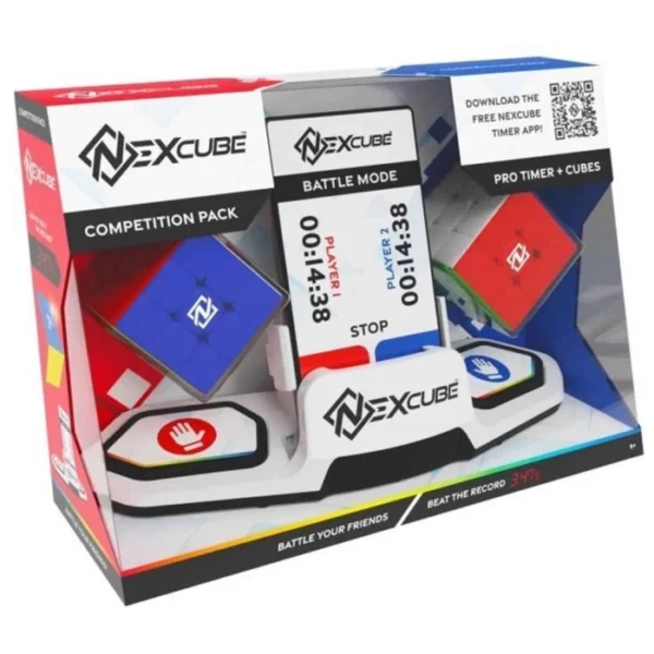 NEXCUBE Competition Pack – 2 Adet 3x3 Küp + Pro Timer