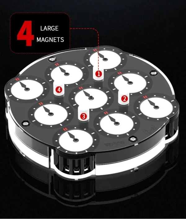 QiYi Magnetic Clock - Siyah - Görsel 4
